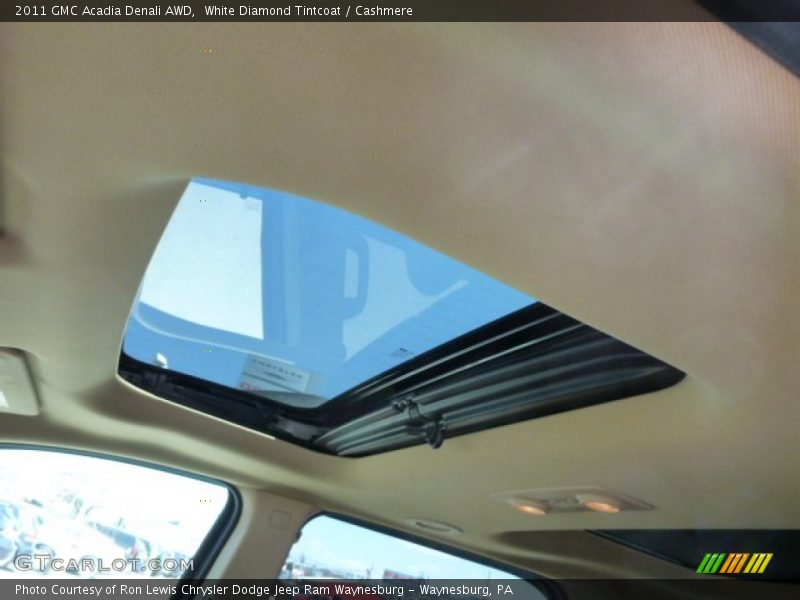 White Diamond Tintcoat / Cashmere 2011 GMC Acadia Denali AWD