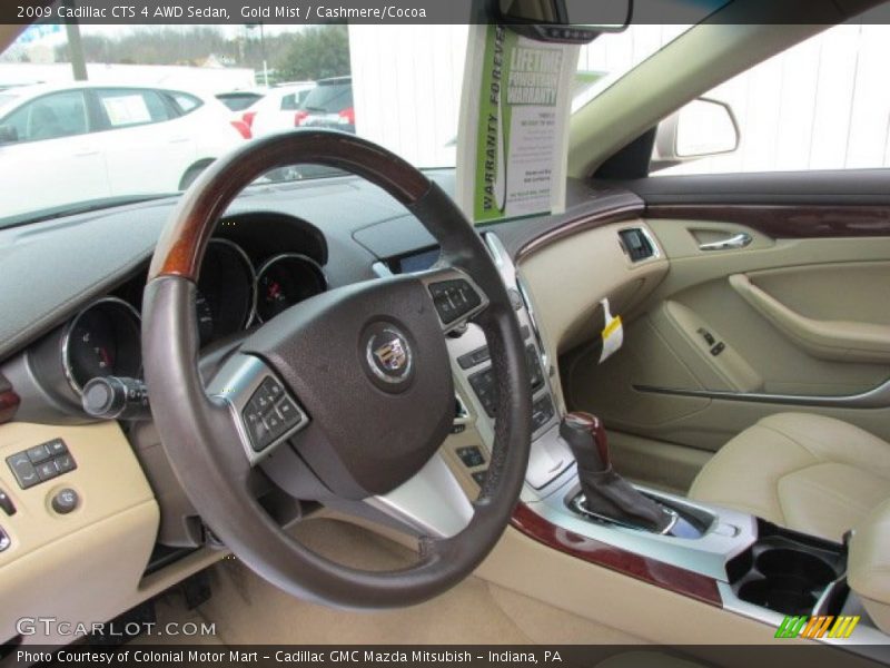Gold Mist / Cashmere/Cocoa 2009 Cadillac CTS 4 AWD Sedan