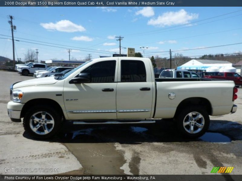 Cool Vanilla White / Medium Slate Gray 2008 Dodge Ram 1500 Big Horn Edition Quad Cab 4x4