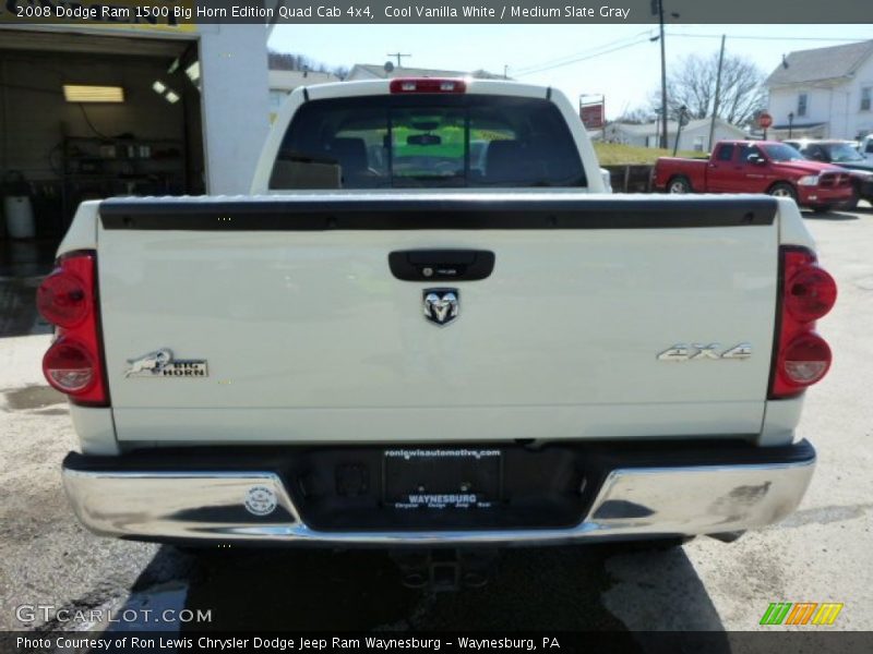 Cool Vanilla White / Medium Slate Gray 2008 Dodge Ram 1500 Big Horn Edition Quad Cab 4x4