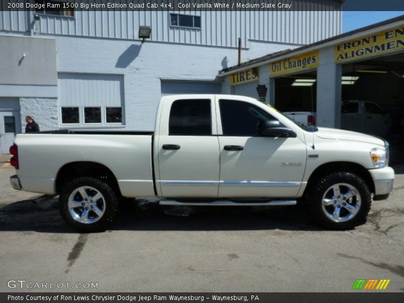 Cool Vanilla White / Medium Slate Gray 2008 Dodge Ram 1500 Big Horn Edition Quad Cab 4x4
