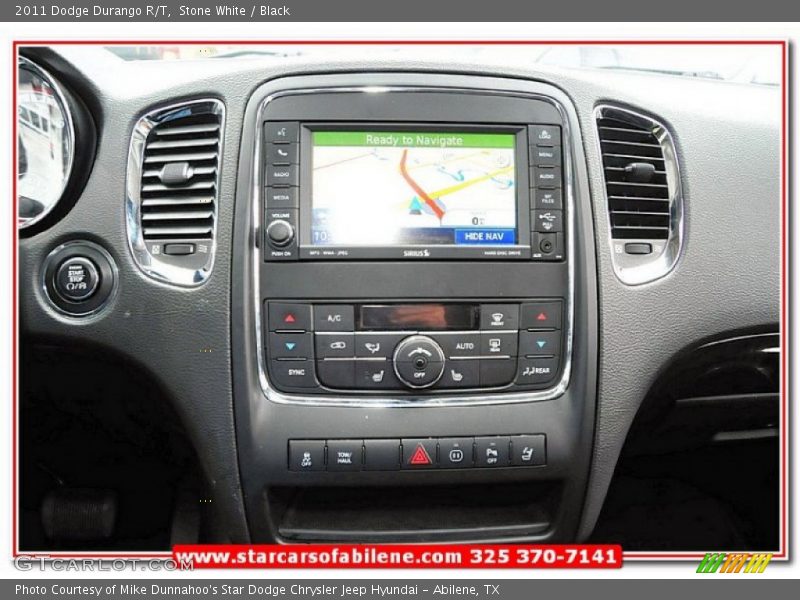 Stone White / Black 2011 Dodge Durango R/T