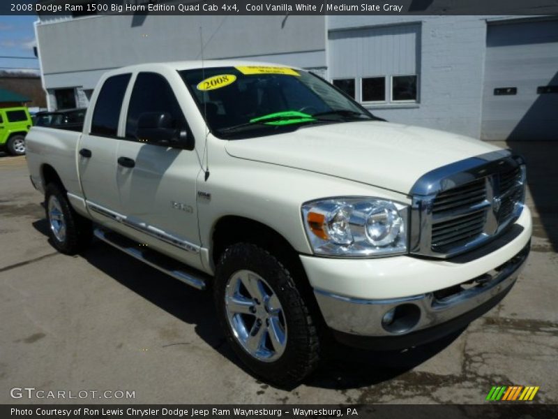 Cool Vanilla White / Medium Slate Gray 2008 Dodge Ram 1500 Big Horn Edition Quad Cab 4x4