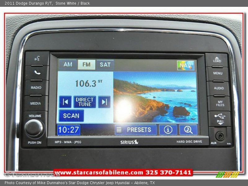 Stone White / Black 2011 Dodge Durango R/T