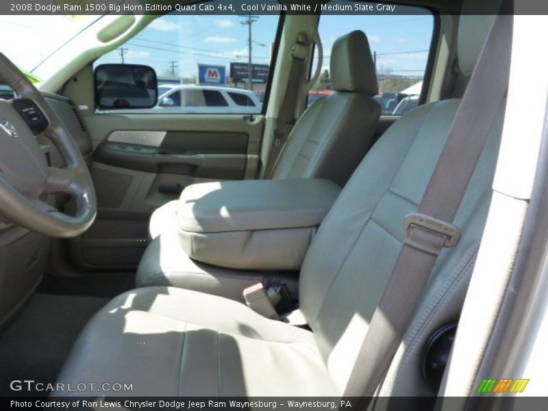 Cool Vanilla White / Medium Slate Gray 2008 Dodge Ram 1500 Big Horn Edition Quad Cab 4x4