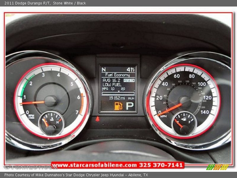 Stone White / Black 2011 Dodge Durango R/T