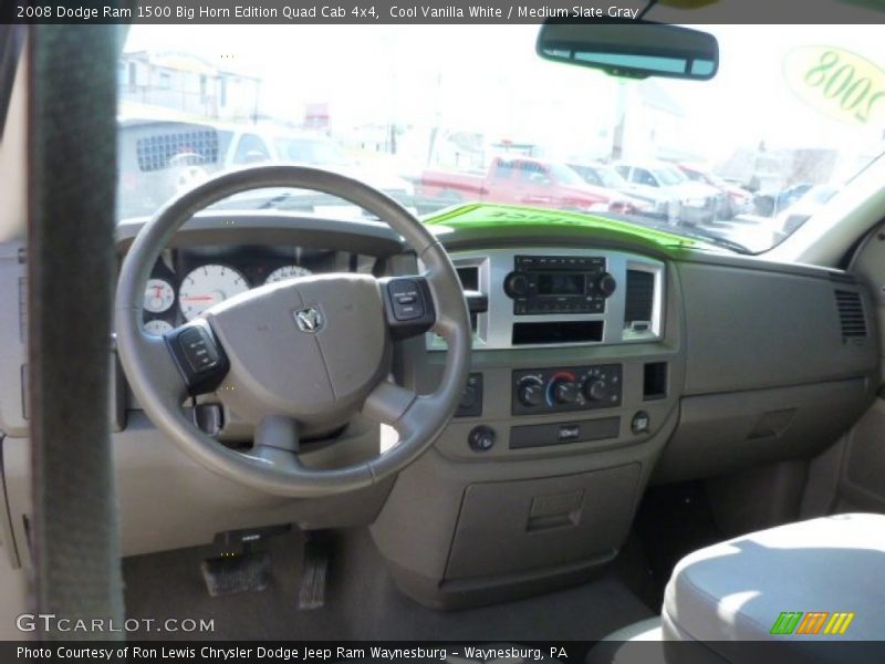 Cool Vanilla White / Medium Slate Gray 2008 Dodge Ram 1500 Big Horn Edition Quad Cab 4x4