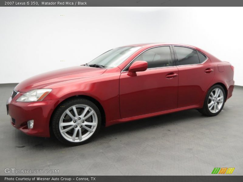 Matador Red Mica / Black 2007 Lexus IS 350