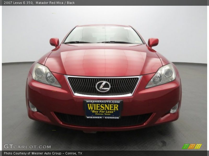 Matador Red Mica / Black 2007 Lexus IS 350