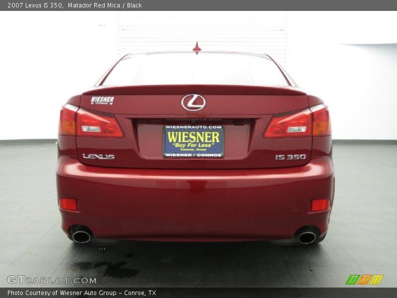 Matador Red Mica / Black 2007 Lexus IS 350