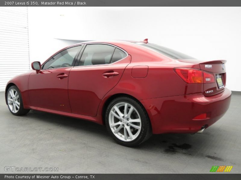 Matador Red Mica / Black 2007 Lexus IS 350