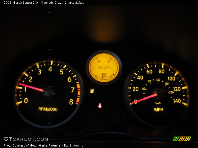 Magnetic Gray / Charcoal/Steel 2008 Nissan Sentra 2.0