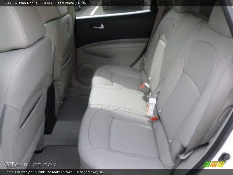 Pearl White / Gray 2013 Nissan Rogue SV AWD