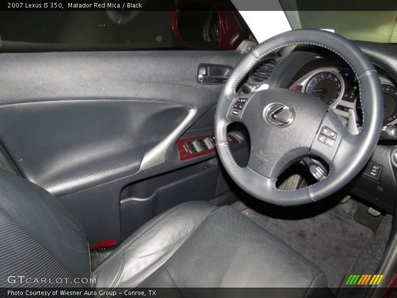 Matador Red Mica / Black 2007 Lexus IS 350