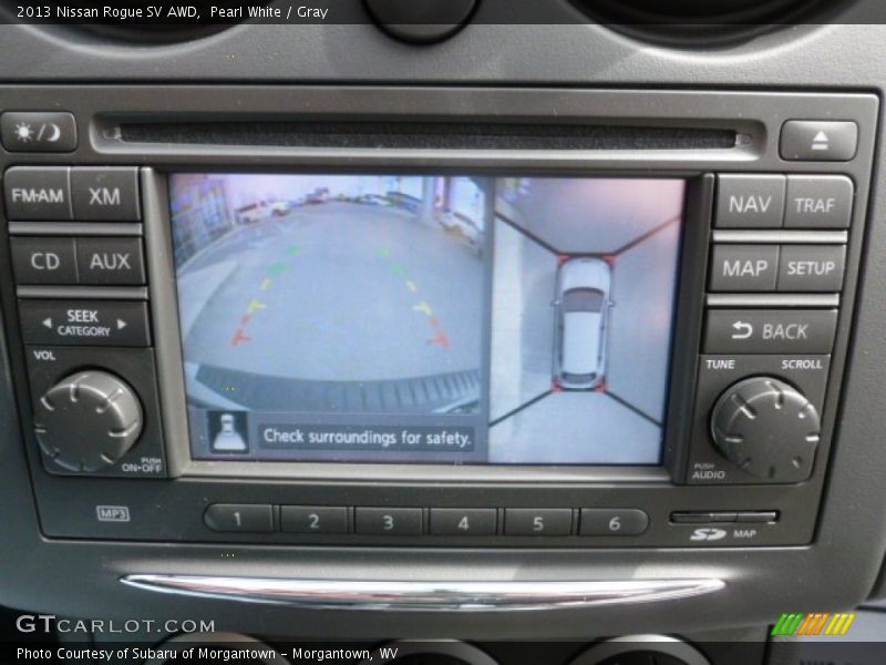 Pearl White / Gray 2013 Nissan Rogue SV AWD