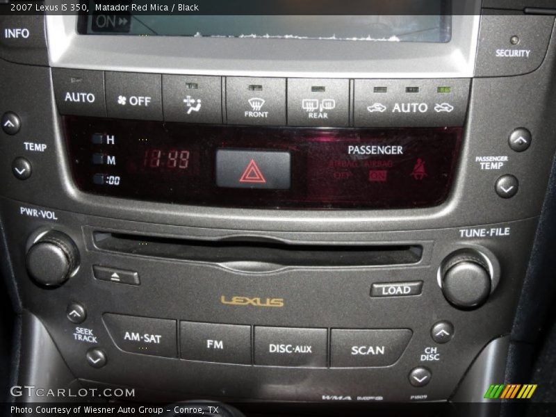 Matador Red Mica / Black 2007 Lexus IS 350