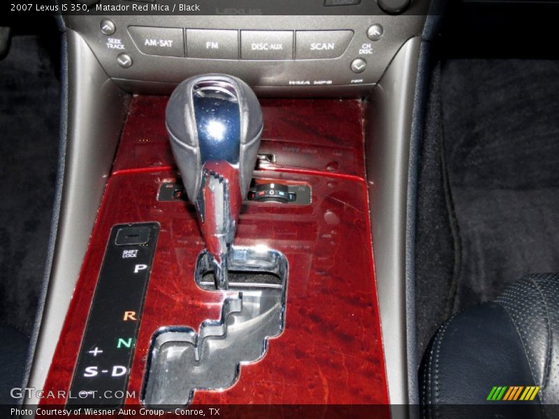 Matador Red Mica / Black 2007 Lexus IS 350