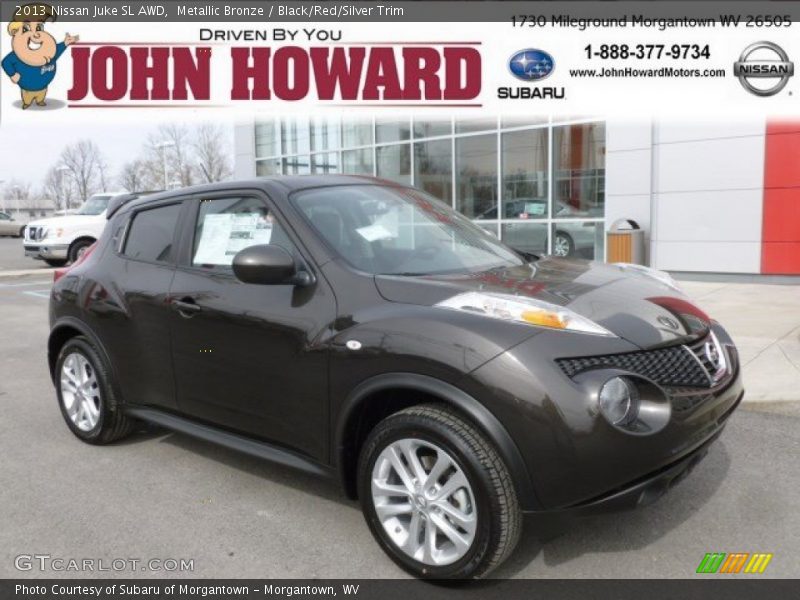 Metallic Bronze / Black/Red/Silver Trim 2013 Nissan Juke SL AWD