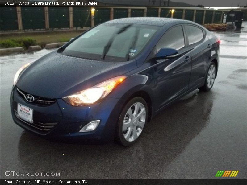 Atlantic Blue / Beige 2013 Hyundai Elantra Limited