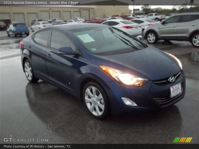 Atlantic Blue / Beige 2013 Hyundai Elantra Limited