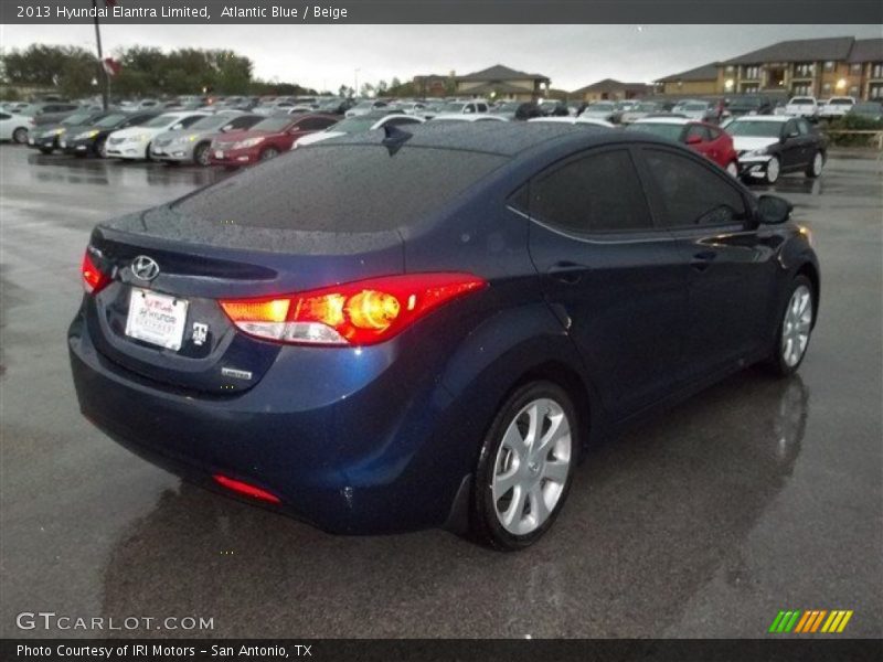 Atlantic Blue / Beige 2013 Hyundai Elantra Limited