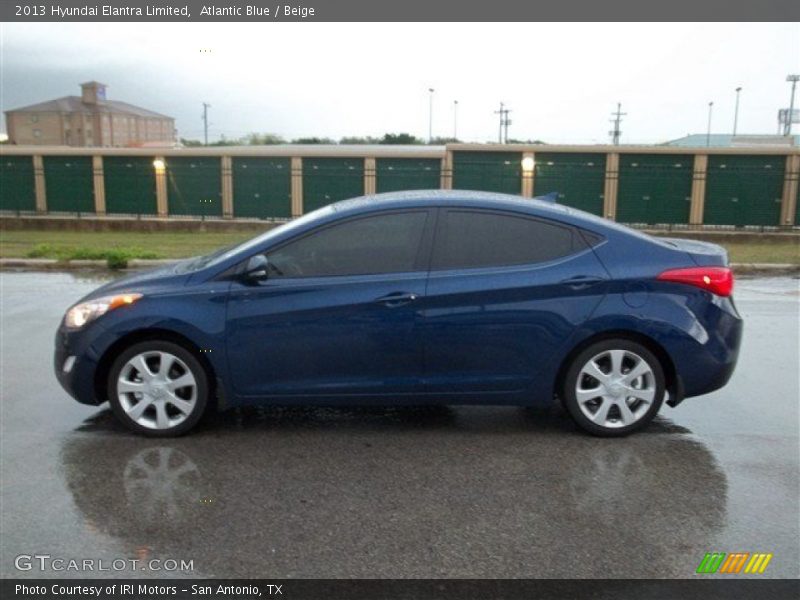 Atlantic Blue / Beige 2013 Hyundai Elantra Limited