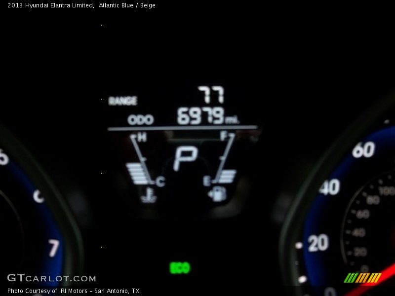 Atlantic Blue / Beige 2013 Hyundai Elantra Limited