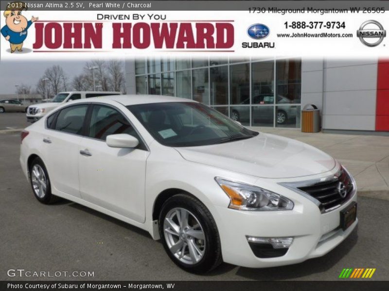 Pearl White / Charcoal 2013 Nissan Altima 2.5 SV