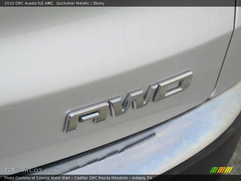 Quicksilver Metallic / Ebony 2010 GMC Acadia SLE AWD