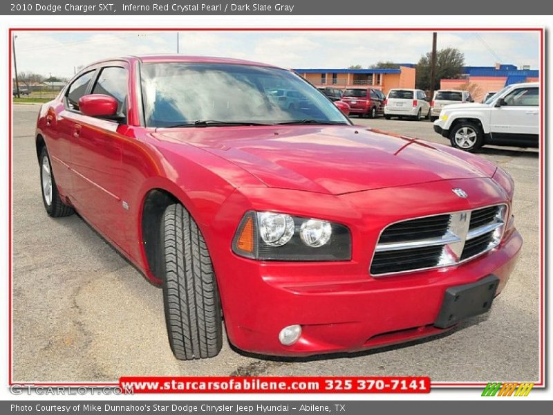 Inferno Red Crystal Pearl / Dark Slate Gray 2010 Dodge Charger SXT