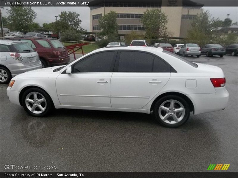 Arctic White / Gray 2007 Hyundai Sonata SE V6