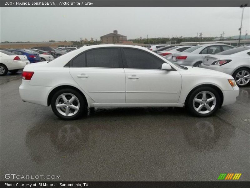 Arctic White / Gray 2007 Hyundai Sonata SE V6