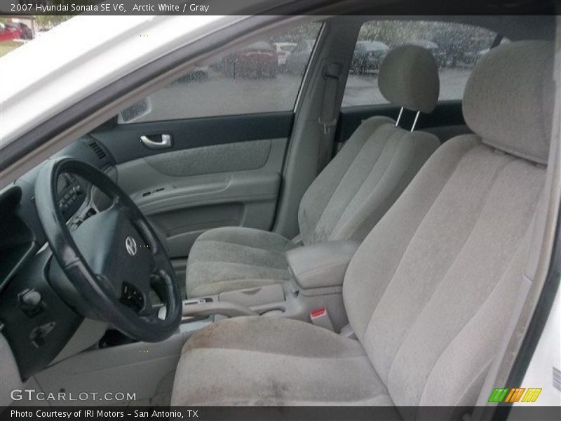 Arctic White / Gray 2007 Hyundai Sonata SE V6