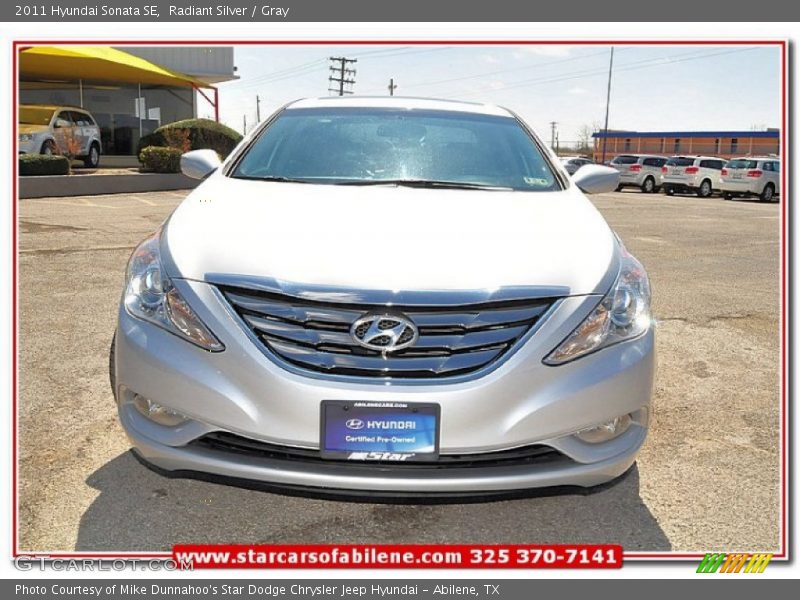 Radiant Silver / Gray 2011 Hyundai Sonata SE