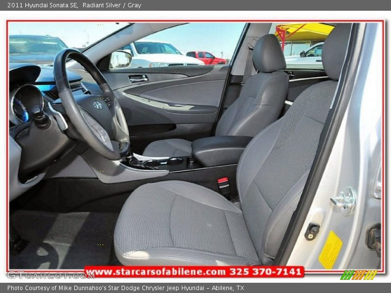 Radiant Silver / Gray 2011 Hyundai Sonata SE