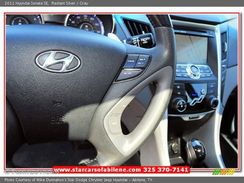 Radiant Silver / Gray 2011 Hyundai Sonata SE