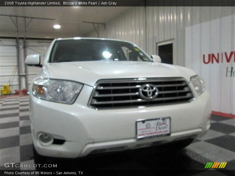 Blizzard White Pearl / Ash Gray 2008 Toyota Highlander Limited