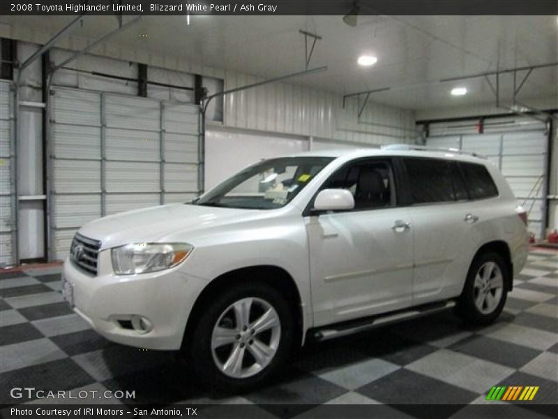 Blizzard White Pearl / Ash Gray 2008 Toyota Highlander Limited