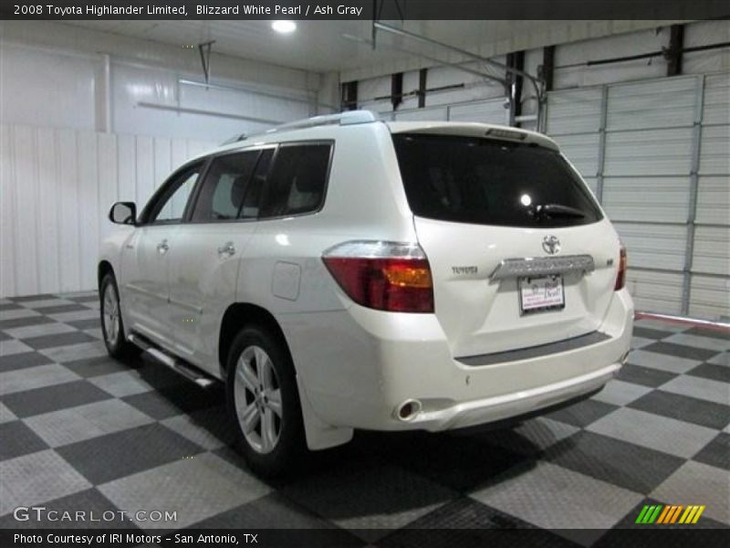 Blizzard White Pearl / Ash Gray 2008 Toyota Highlander Limited