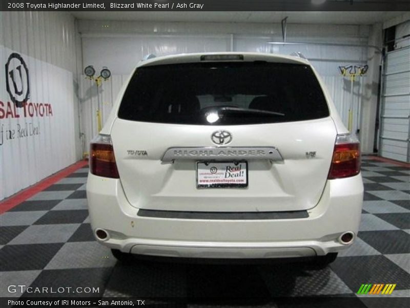 Blizzard White Pearl / Ash Gray 2008 Toyota Highlander Limited