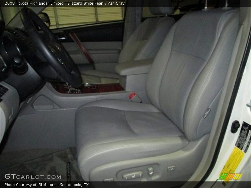 Blizzard White Pearl / Ash Gray 2008 Toyota Highlander Limited