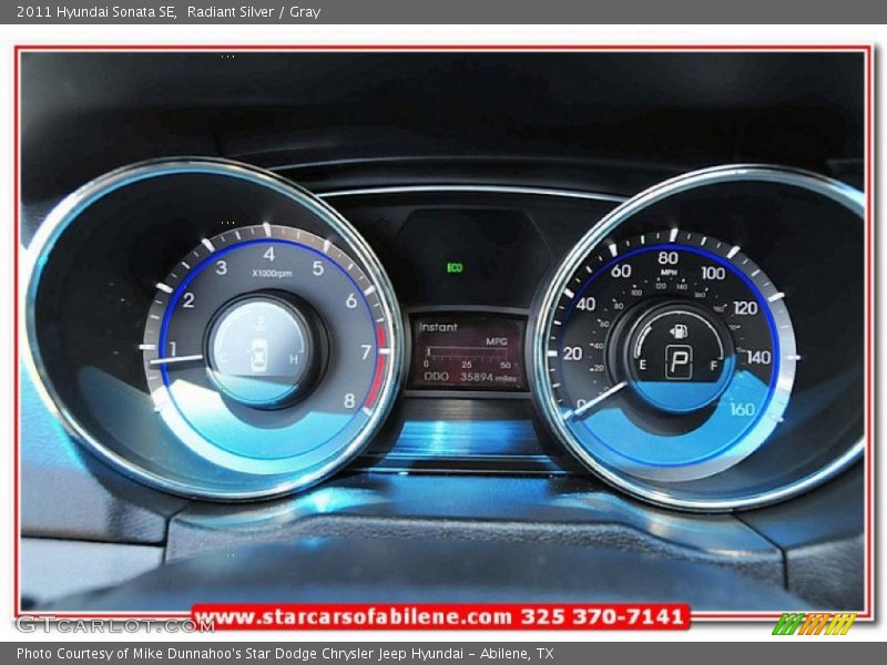 Radiant Silver / Gray 2011 Hyundai Sonata SE