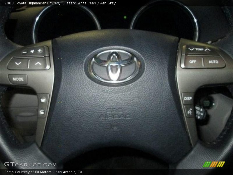 Blizzard White Pearl / Ash Gray 2008 Toyota Highlander Limited
