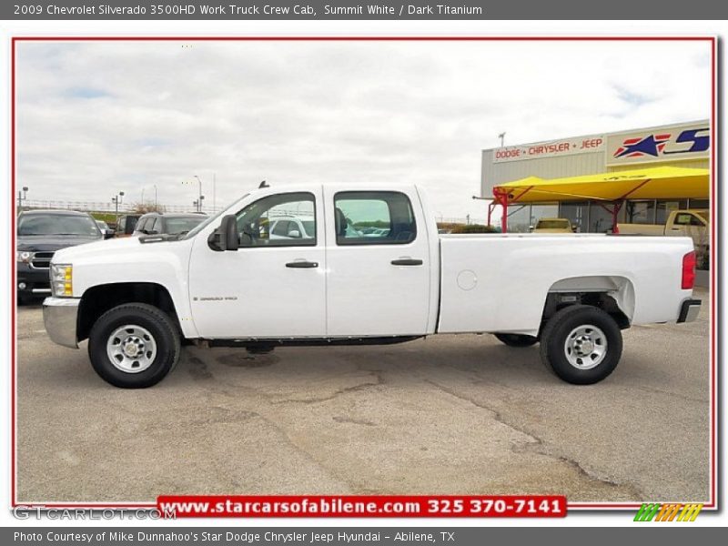 Summit White / Dark Titanium 2009 Chevrolet Silverado 3500HD Work Truck Crew Cab