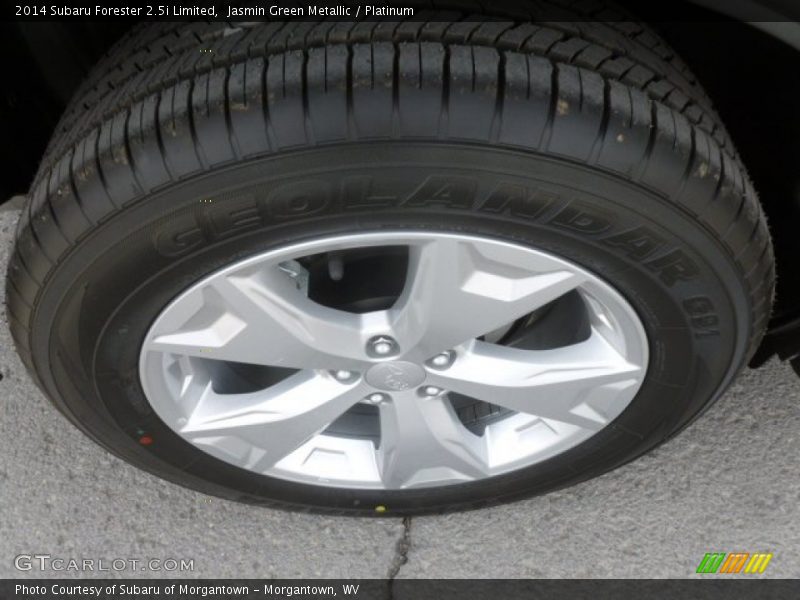 Jasmin Green Metallic / Platinum 2014 Subaru Forester 2.5i Limited