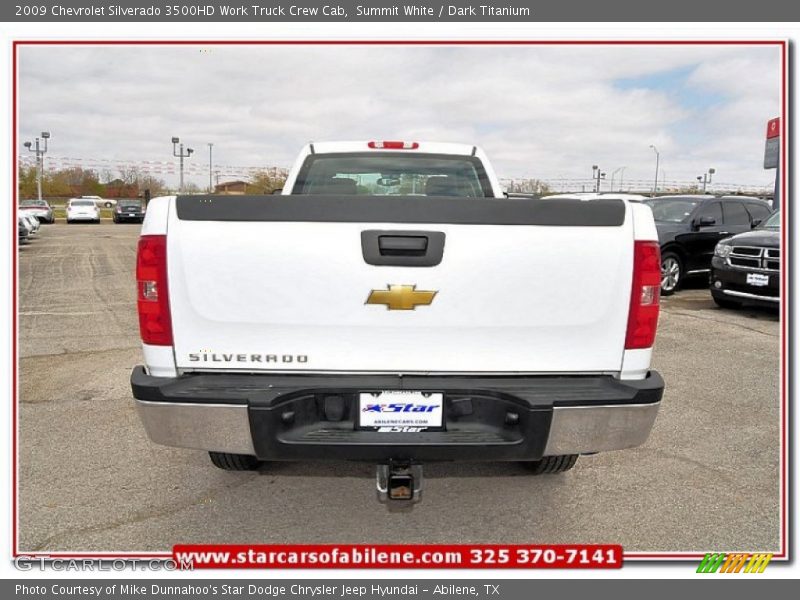 Summit White / Dark Titanium 2009 Chevrolet Silverado 3500HD Work Truck Crew Cab