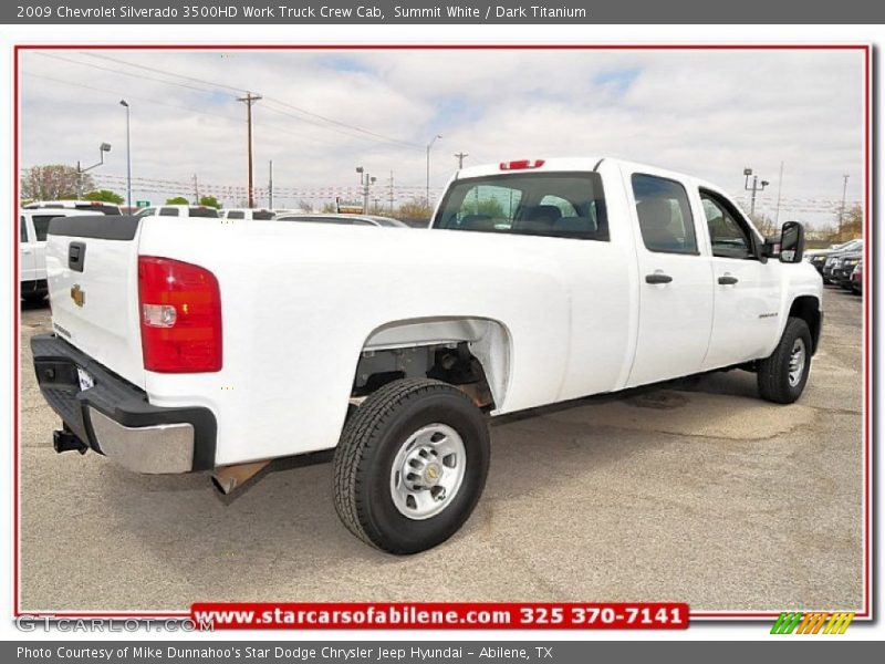 Summit White / Dark Titanium 2009 Chevrolet Silverado 3500HD Work Truck Crew Cab