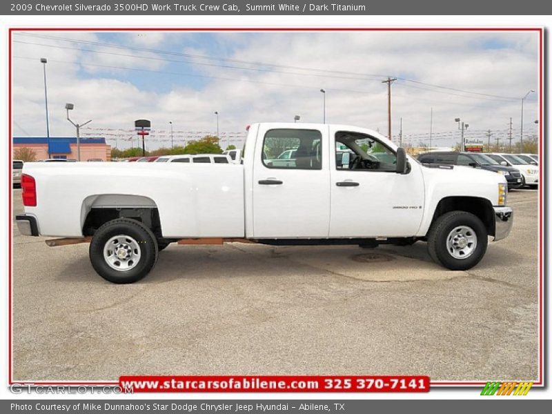 Summit White / Dark Titanium 2009 Chevrolet Silverado 3500HD Work Truck Crew Cab