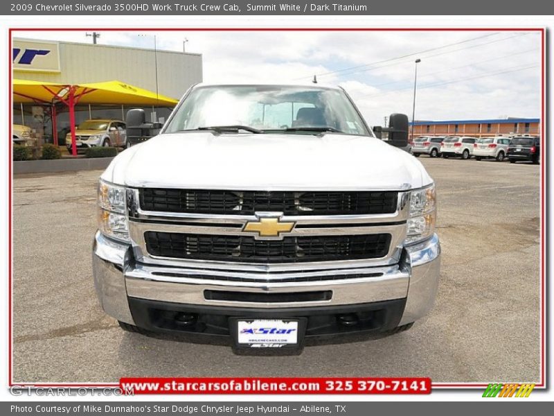 Summit White / Dark Titanium 2009 Chevrolet Silverado 3500HD Work Truck Crew Cab
