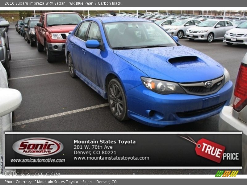 WR Blue Pearl / Carbon Black 2010 Subaru Impreza WRX Sedan